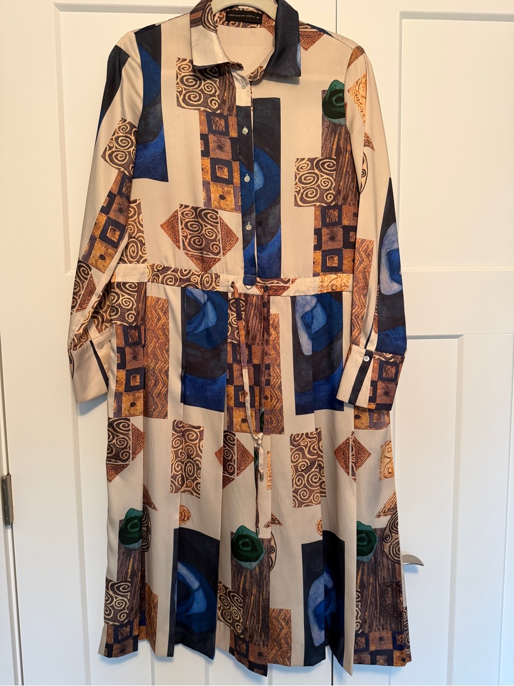 **LIKE NEW** Purification Garcia Drawstring Waist Pleated Dress